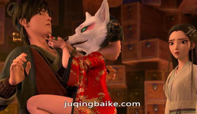 白蛇：缘起剧照：小狐狸怀疑身有妖味的阿宣与小白有肌肤之亲