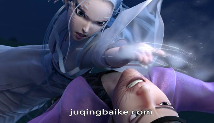白蛇：缘起剧照：小白与国师的徒弟进行搏斗
